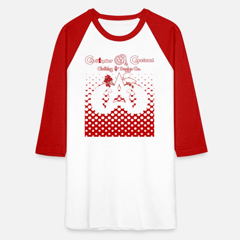 Red White Floral Dotted Halftone CACWEARS Logo