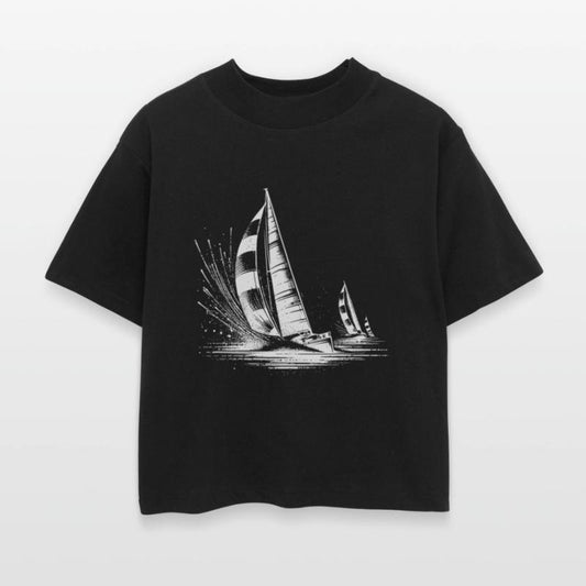 Regatta Sailing Boats Hard In The Wind And Swell