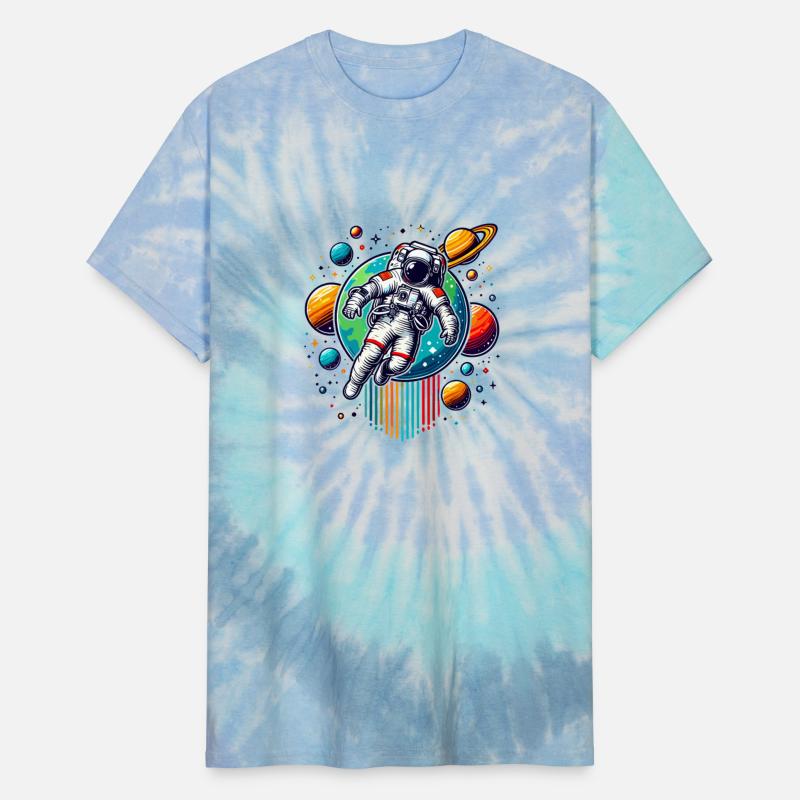 Retro Astronaut Space Exploration Planets Design