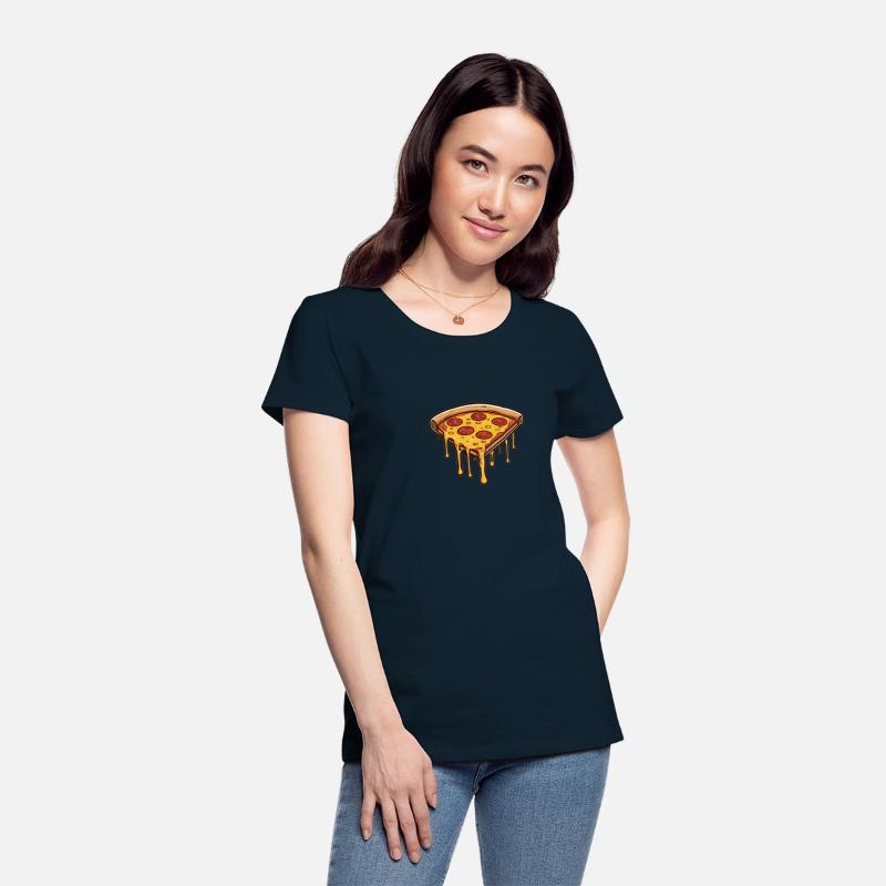 Retro Comic Style Pizza Slice Tee - Cheesy Delight