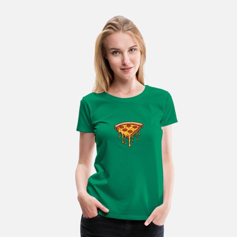 Retro Comic Style Pizza Slice Tee - Cheesy Delight