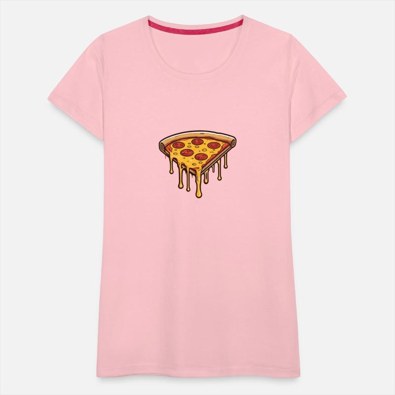 Retro Comic Style Pizza Slice Tee - Cheesy Delight