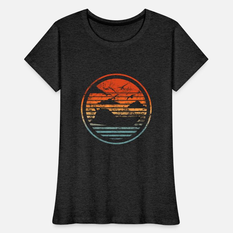 Retro Motorboat Captain Sunset Vintage