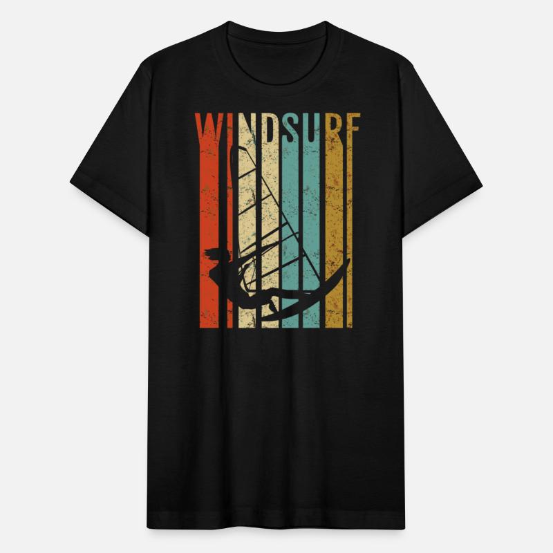 Retro Stripes Windsurf Windsurfing