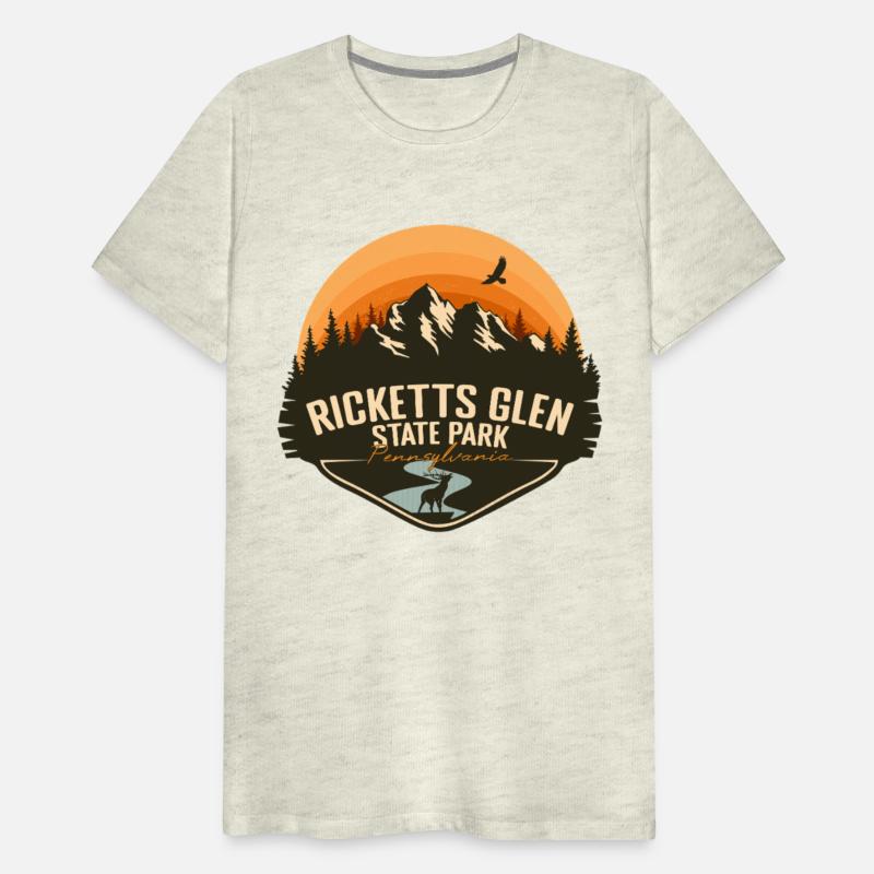 Ricketts Glen State Park Pennsylvania PA Retro