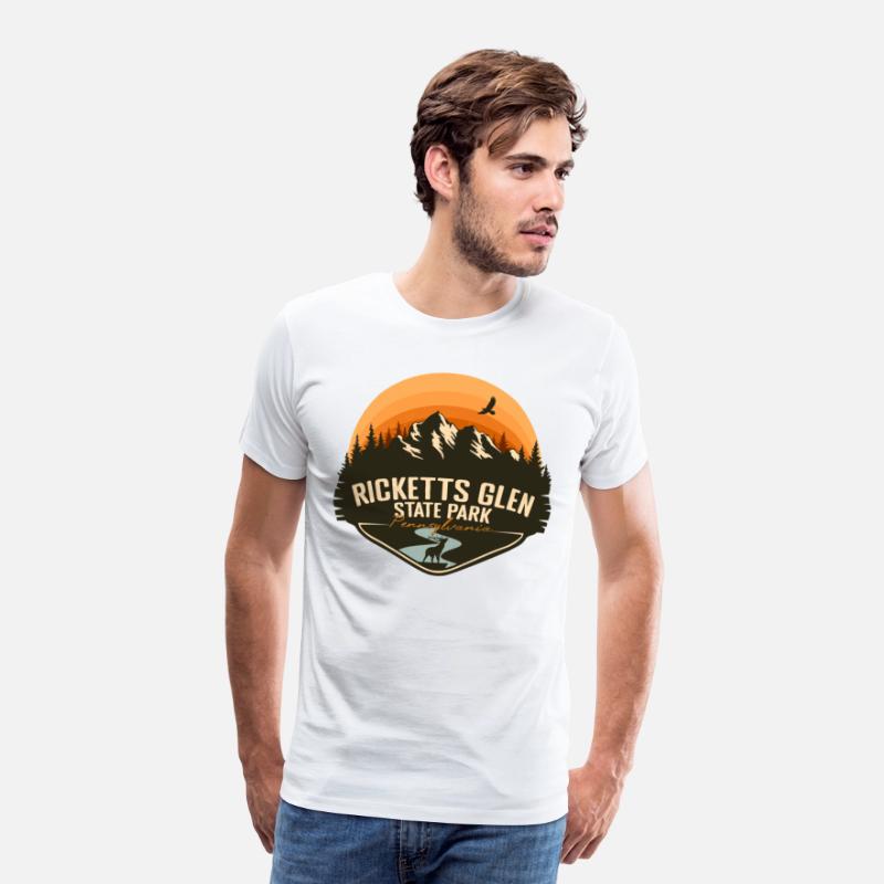 Ricketts Glen State Park Pennsylvania PA Retro