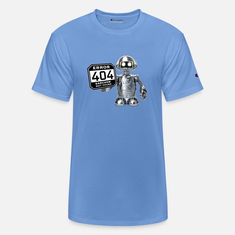 Robot Holding Sign: Error 404 Sarcasm Not Found