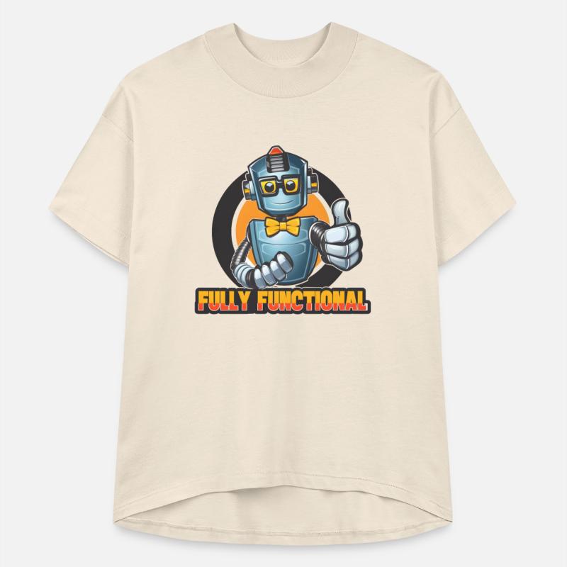 Robot with Bowtie & Glasses Thumbs-Up Tee Design