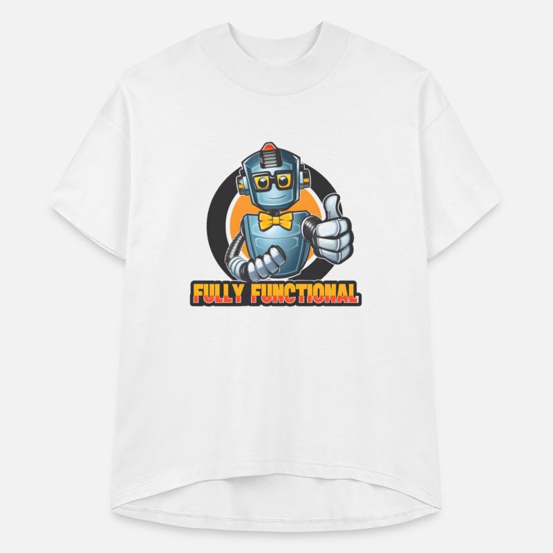 Robot with Bowtie & Glasses Thumbs-Up Tee Design