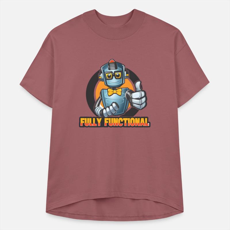 Robot with Bowtie & Glasses Thumbs-Up Tee Design