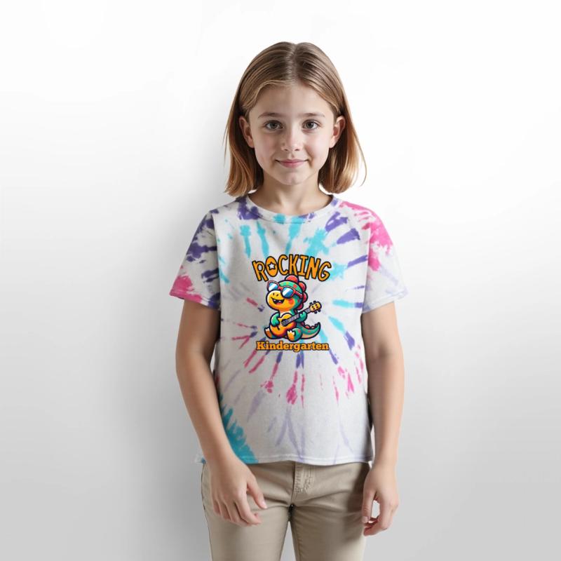 Rocking Kindergarten Dinosaur with guitar