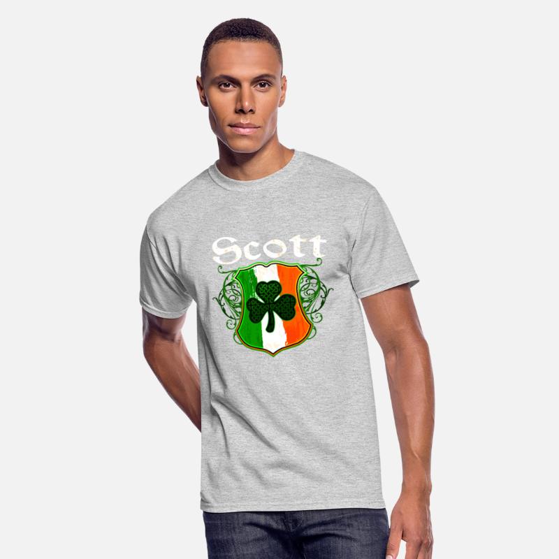Scott Irish Surname Ireland Flag Shield Shamrock