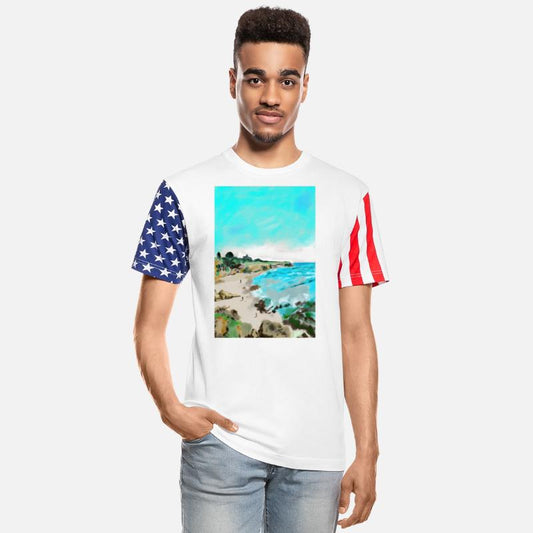 Seaside Hill and Beach Landscape