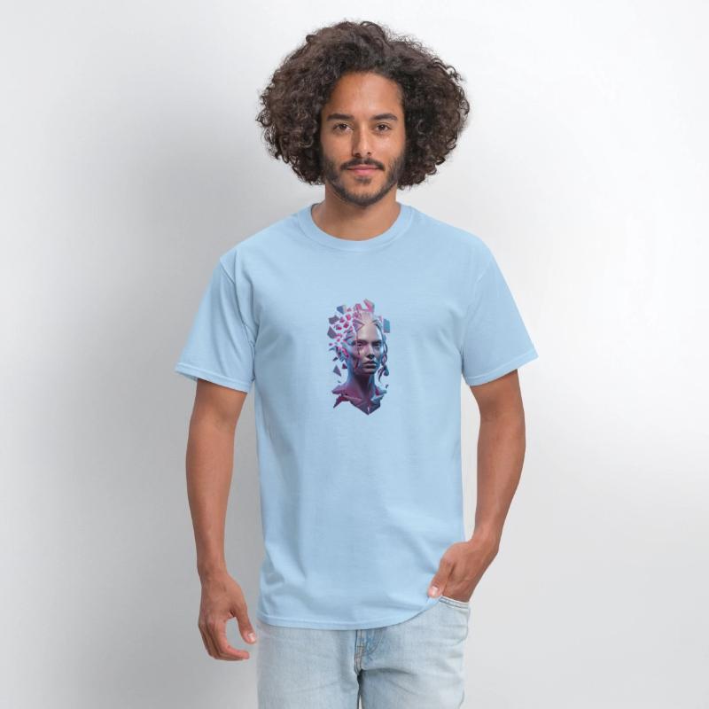 Shattered Reality Tee - Fragmented Portrait Graphi
