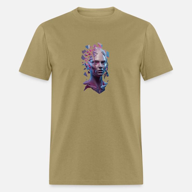 Shattered Reality Tee - Fragmented Portrait Graphi