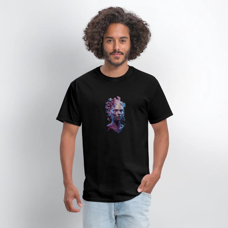 Shattered Reality Tee - Fragmented Portrait Graphi