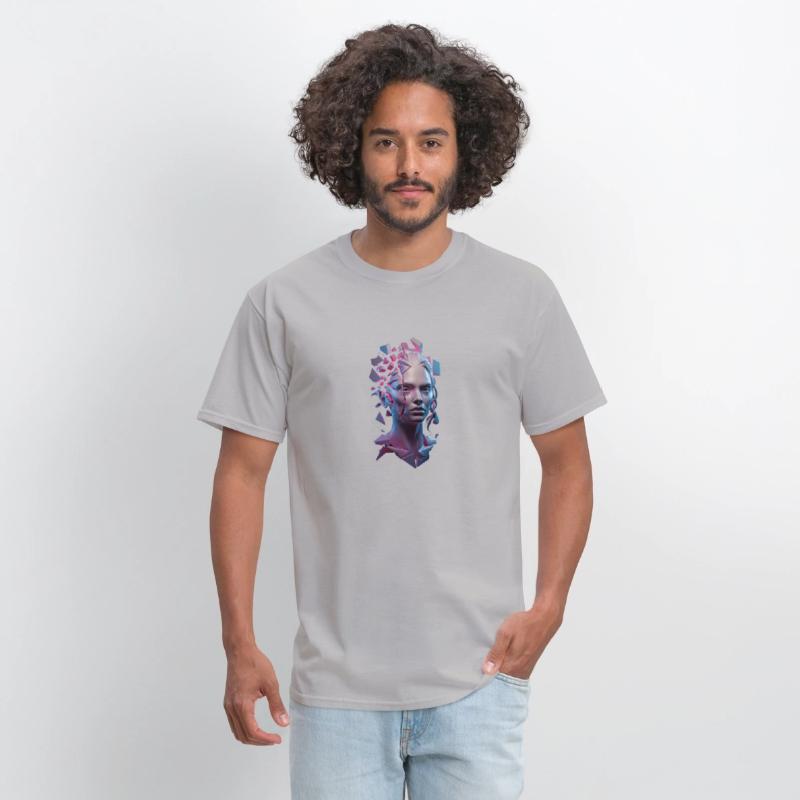 Shattered Reality Tee - Fragmented Portrait Graphi