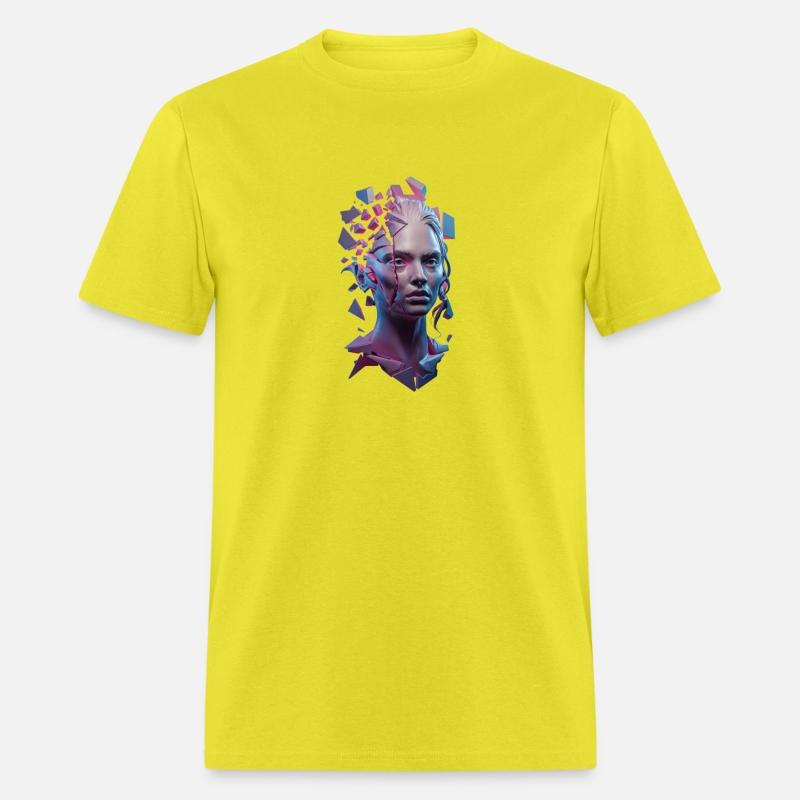 Shattered Reality Tee - Fragmented Portrait Graphi