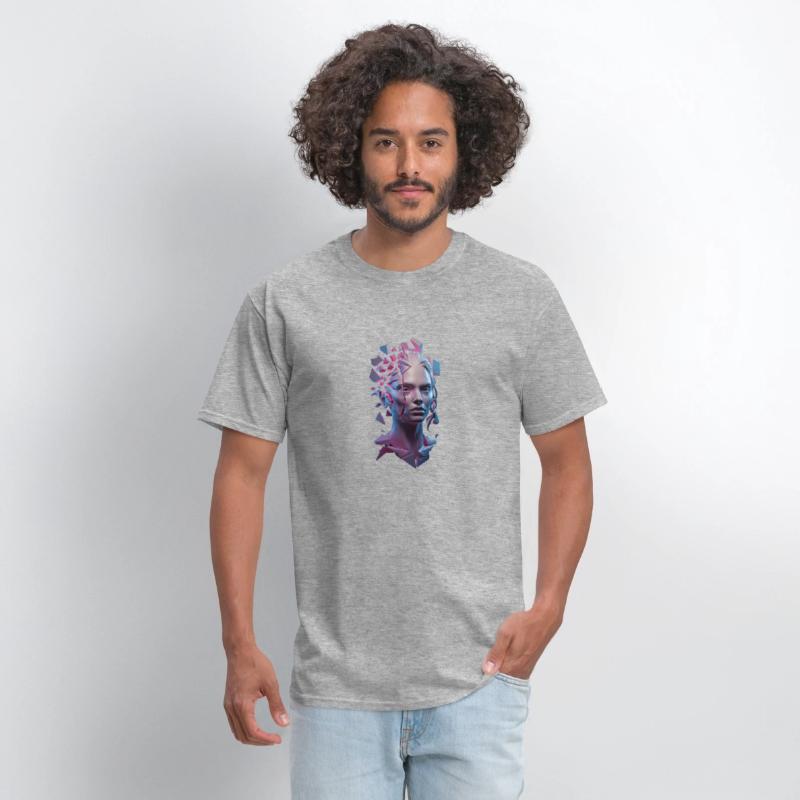 Shattered Reality Tee - Fragmented Portrait Graphi
