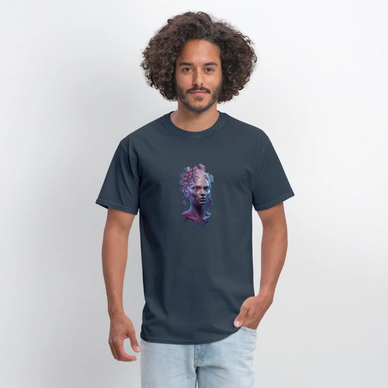 Shattered Reality Tee - Fragmented Portrait Graphi