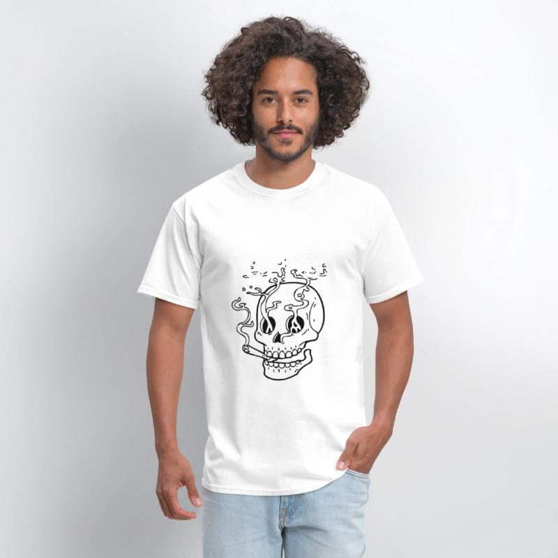 Skull Streetwear Edgy Black & White Tee Collection