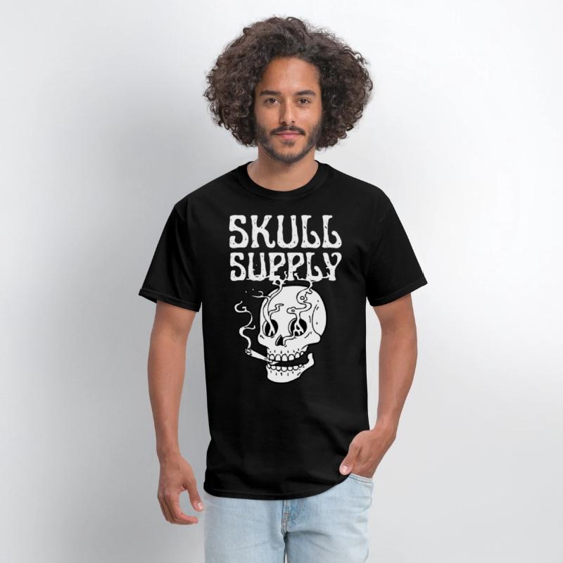 Skull Streetwear Edgy Black & White Tee Collection