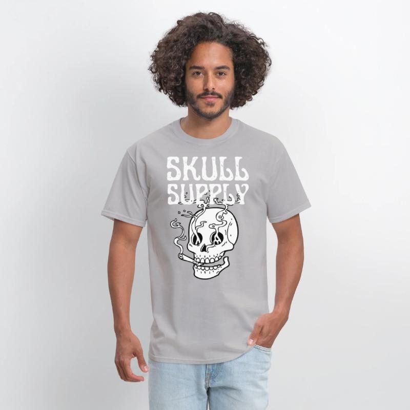 Skull Streetwear Edgy Black & White Tee Collection