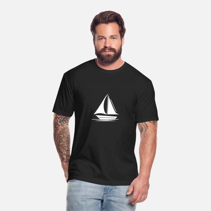 Small Sailing Boat With Set Sails
