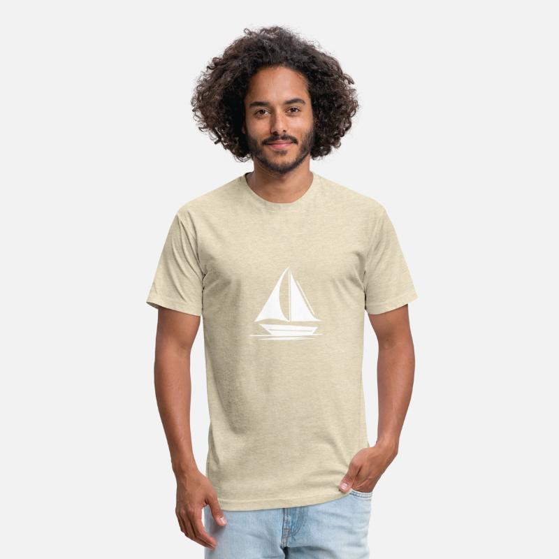 Small Sailing Boat With Set Sails