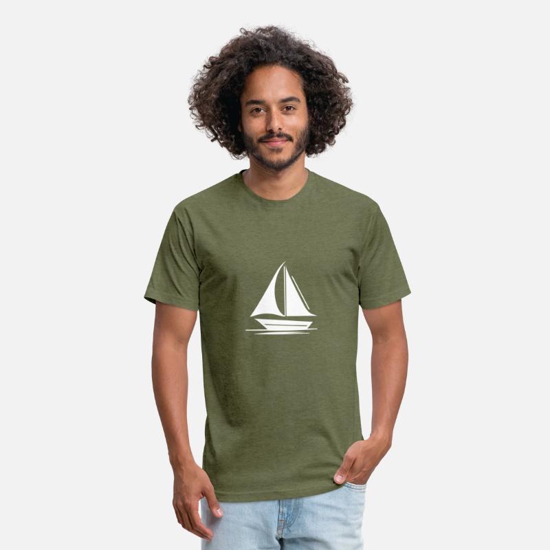 Small Sailing Boat With Set Sails