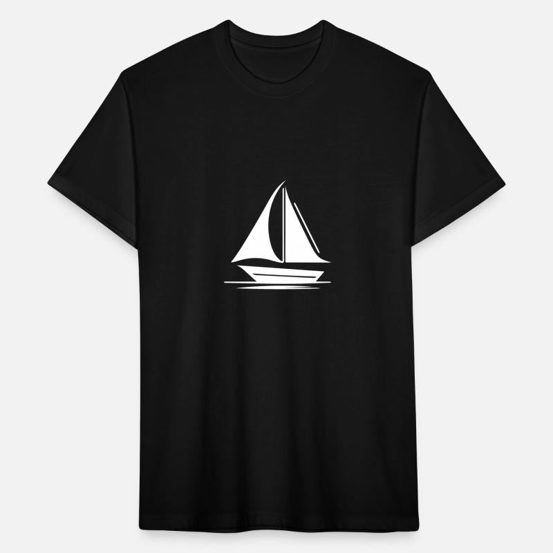 Small Sailing Boat With Set Sails