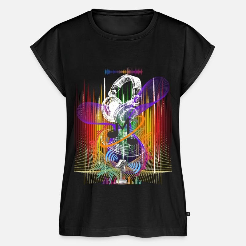 Sound Waves Symphony, Vibrant Headphones Vinyl