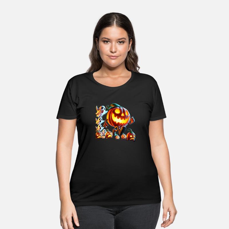 Spooky Pumpkin and Ghost Parade Halloween Design