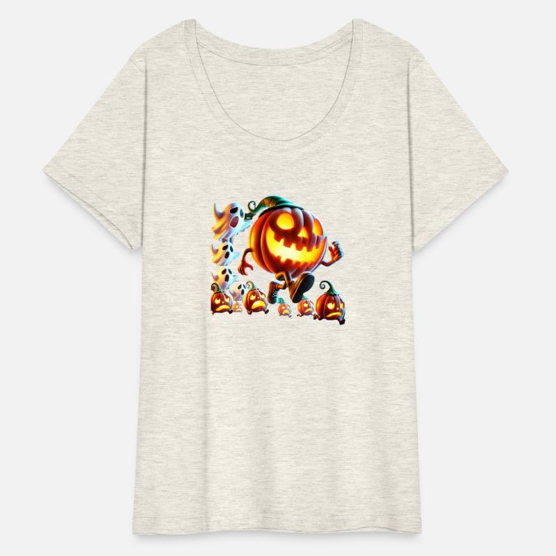 Spooky Pumpkin and Ghost Parade Halloween Design