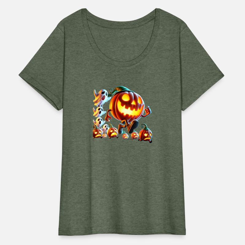 Spooky Pumpkin and Ghost Parade Halloween Design