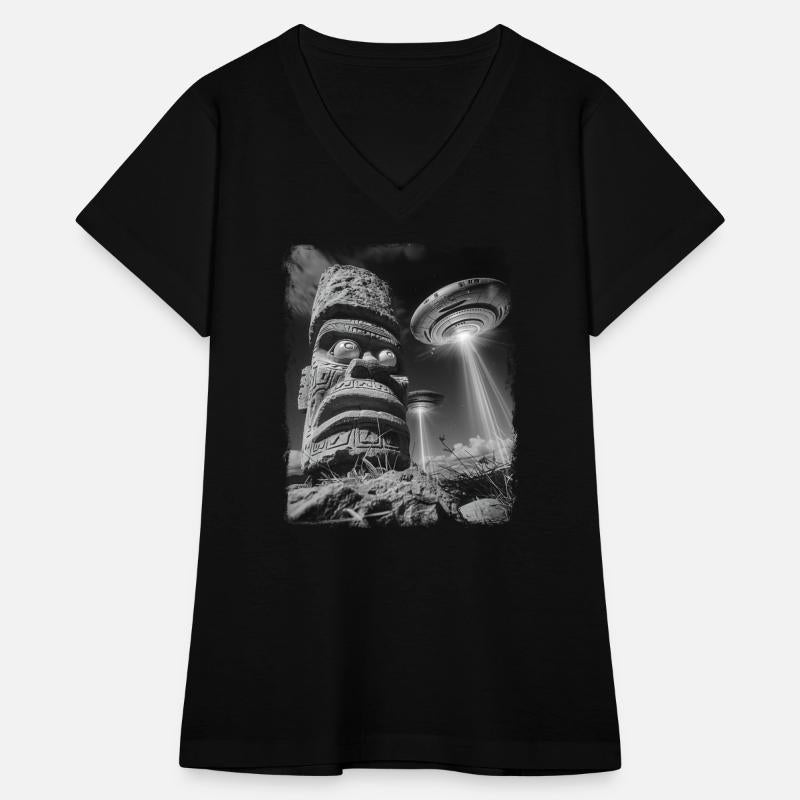 Tiki Luau Tiki Mask UFO Alien Extraterrestrial Sel