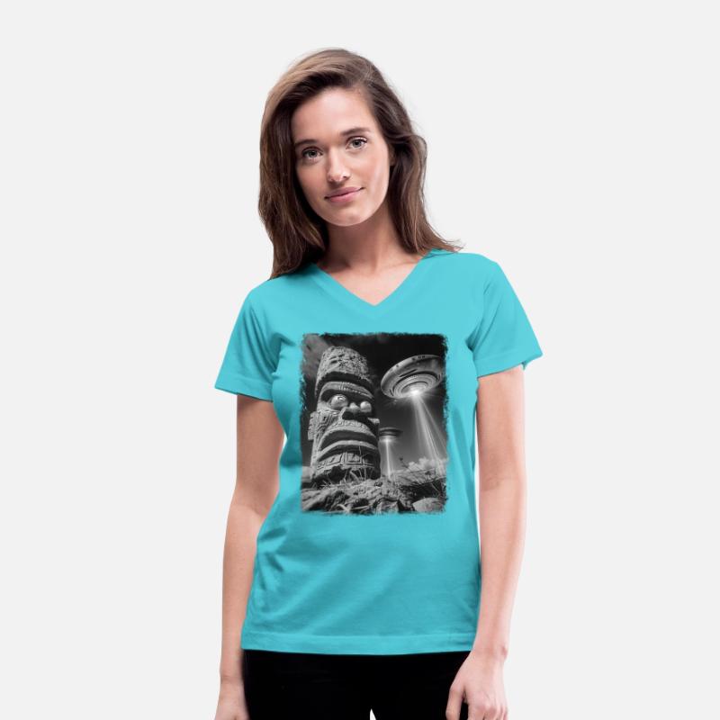 Tiki Luau Tiki Mask UFO Alien Extraterrestrial Sel