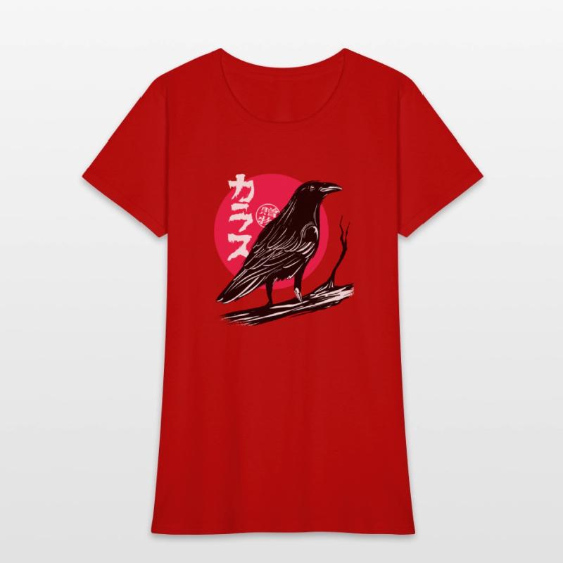 Traditional Crow Raven Japanese Art Halloween