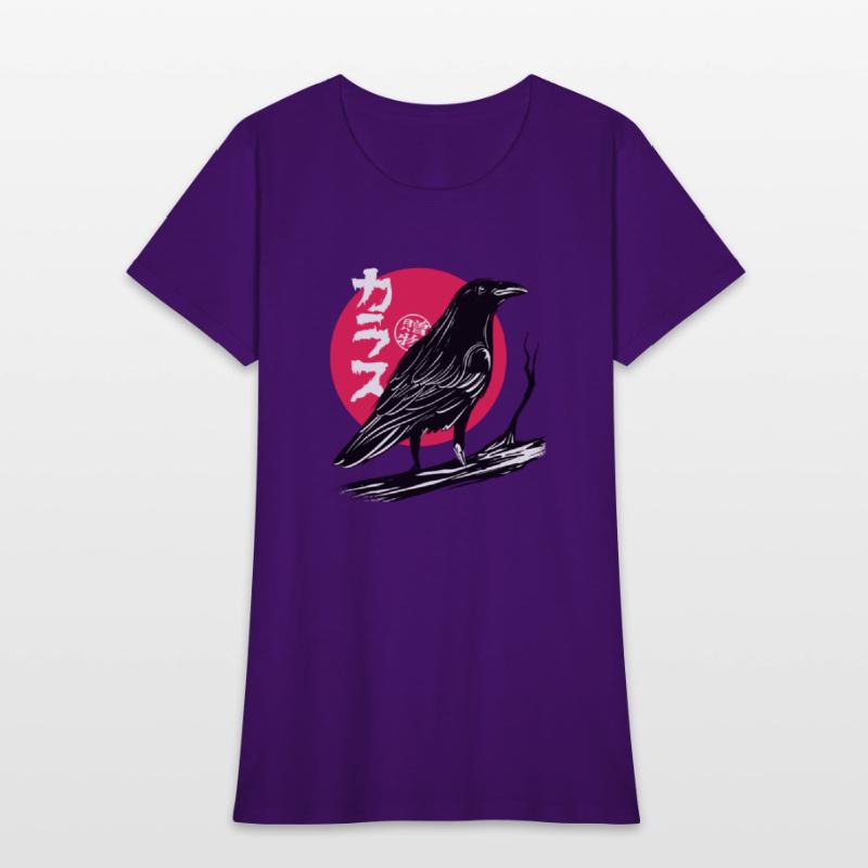 Traditional Crow Raven Japanese Art Halloween