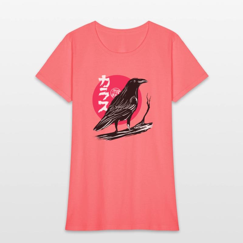 Traditional Crow Raven Japanese Art Halloween