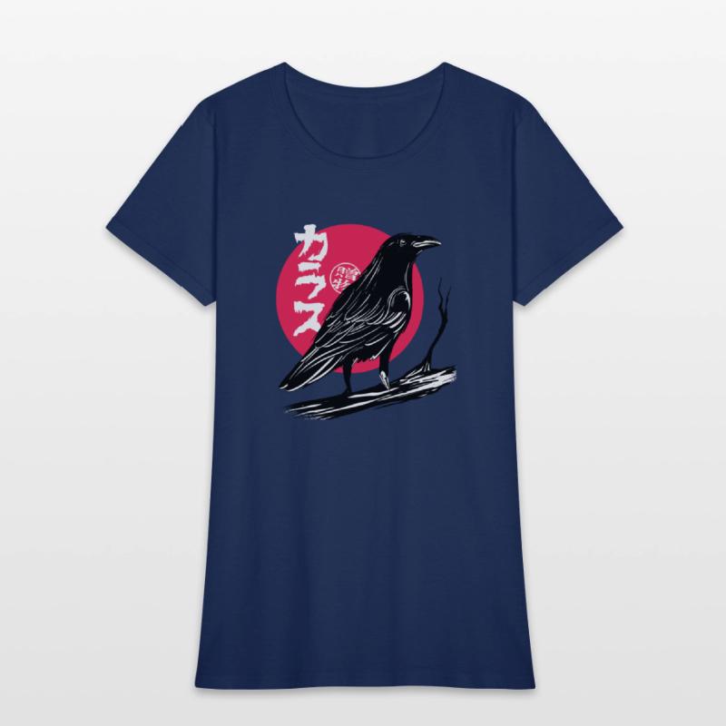 Traditional Crow Raven Japanese Art Halloween