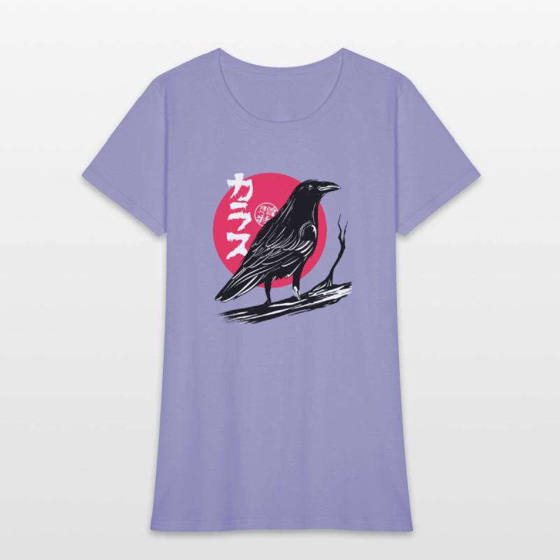 Traditional Crow Raven Japanese Art Halloween