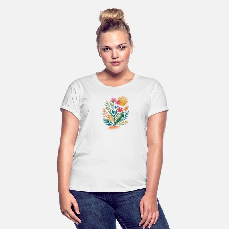 Tropical floral print, Hand Painted