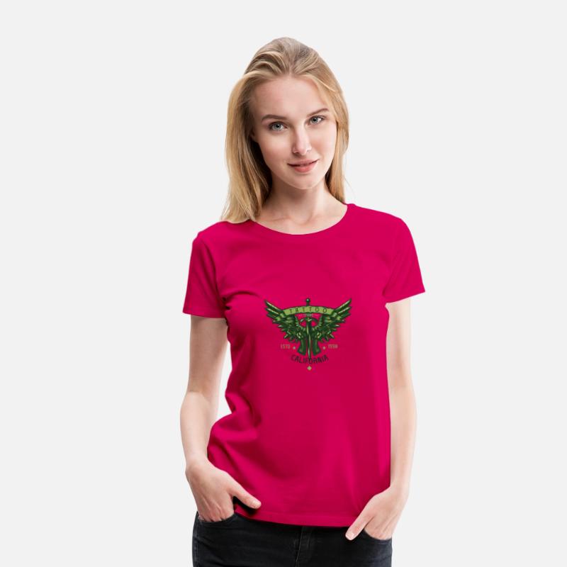two pistols knife wings illustration tshirt design