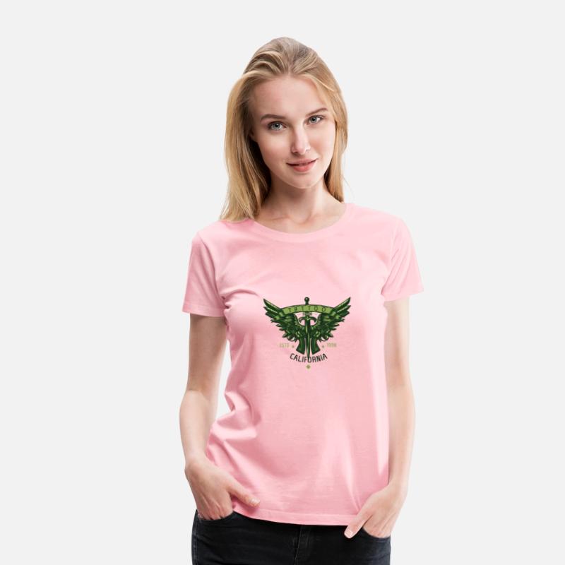 two pistols knife wings illustration tshirt design