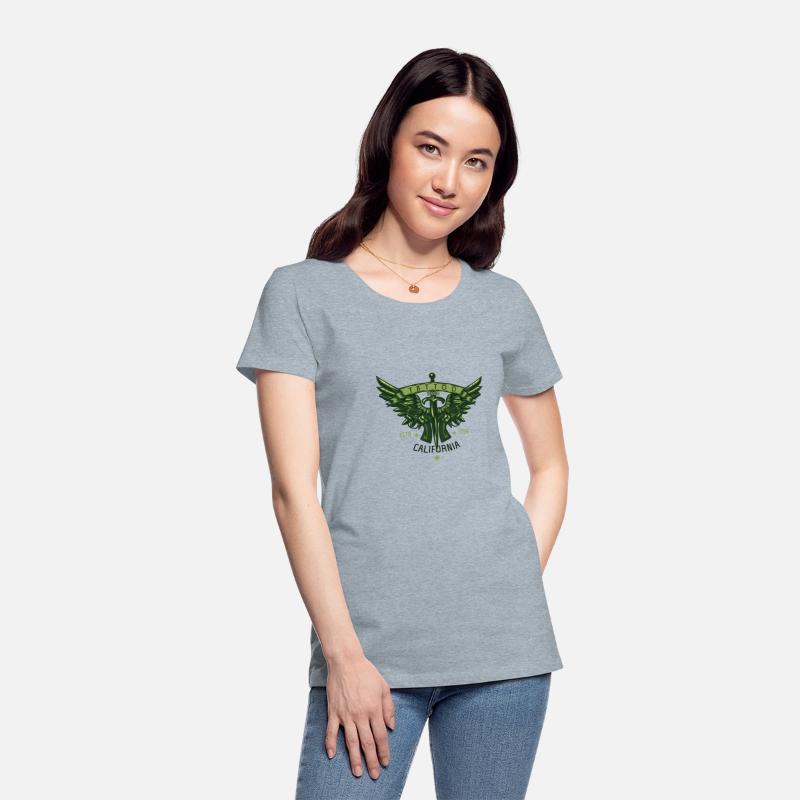 two pistols knife wings illustration tshirt design
