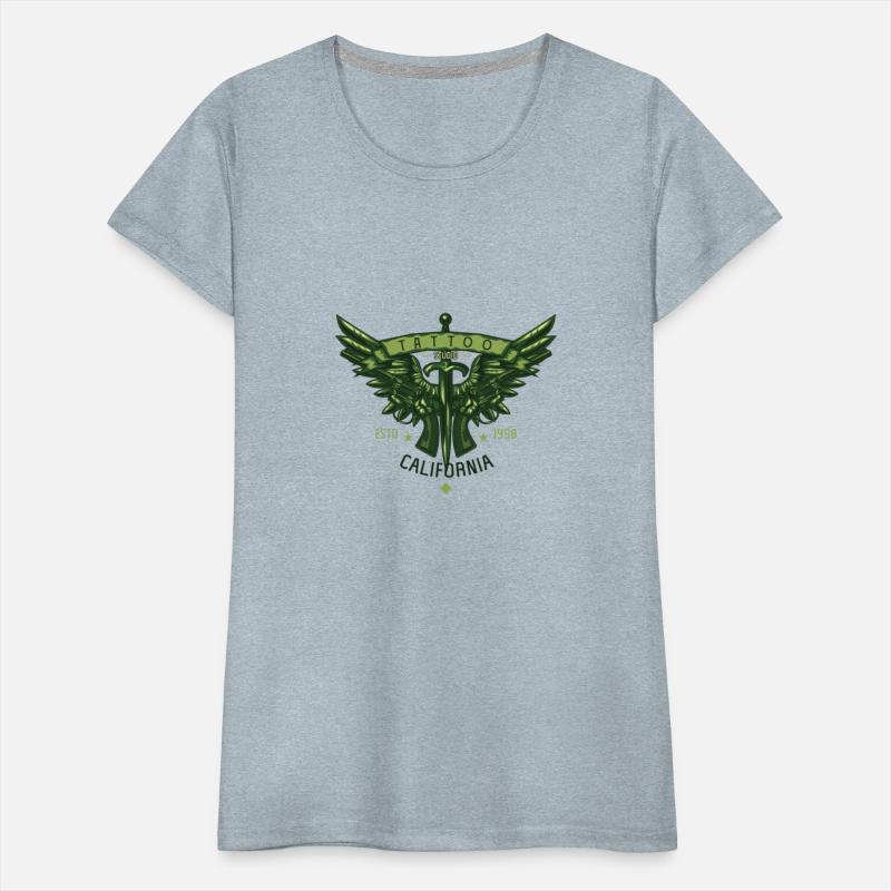 two pistols knife wings illustration tshirt design