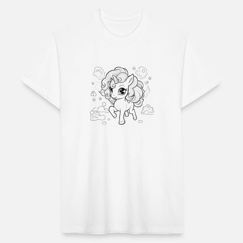 Unicorn cartoon on the sky