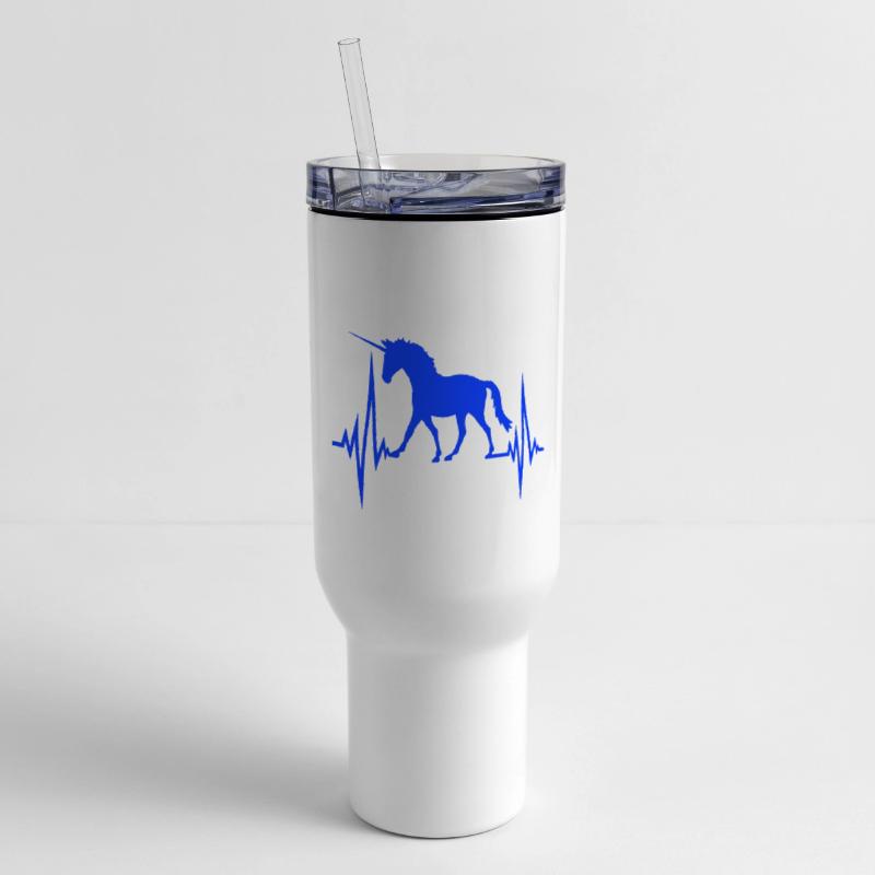 Unicorn Pulse Heartbeat Frequency ECG Line Cool