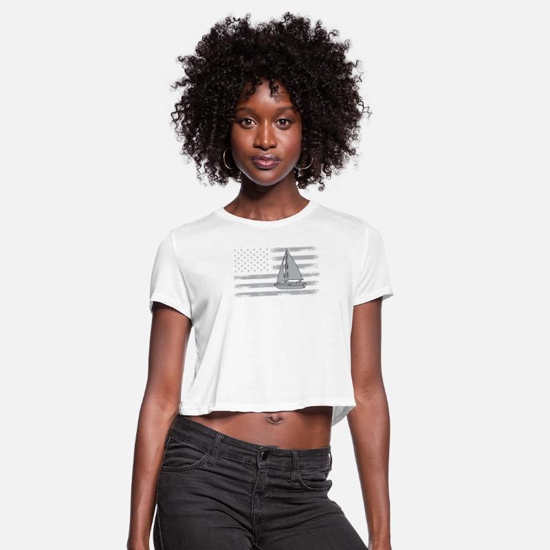 USA Flag Sailboat Sailor